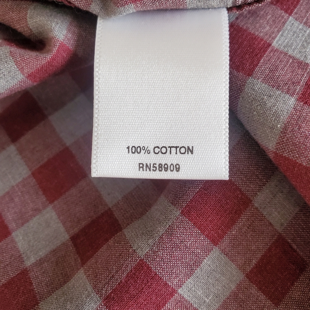 ROWN Big&Tall Size 4XB 100% Cotton checkered L/Sl button up shirt - Picture 9 of 9